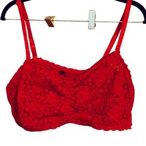 Bralette Torrid Red Lace Bra Lingerie Top 3X Plus Size